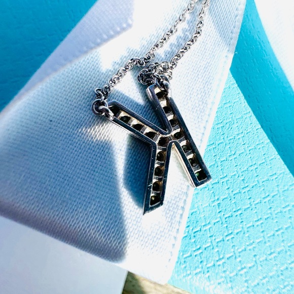 Tiffany & Co. Platinum Diamond K Necklace